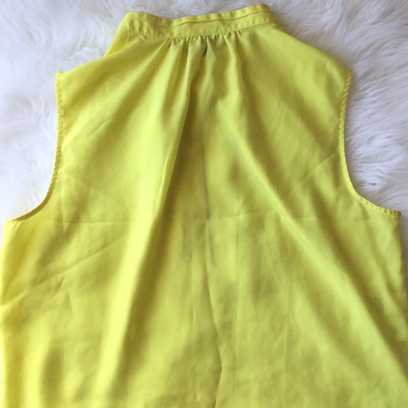 Neon Yellow Zipper Down Blouse - Picture 2 of 5